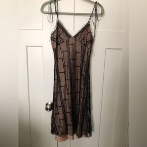Ruth Size 2 Black and nude sequin dress